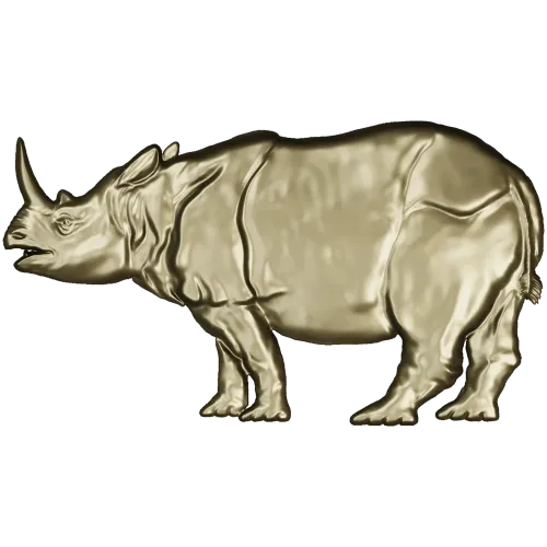 Рельефный носорог - 3D модель STL для ЧПУ