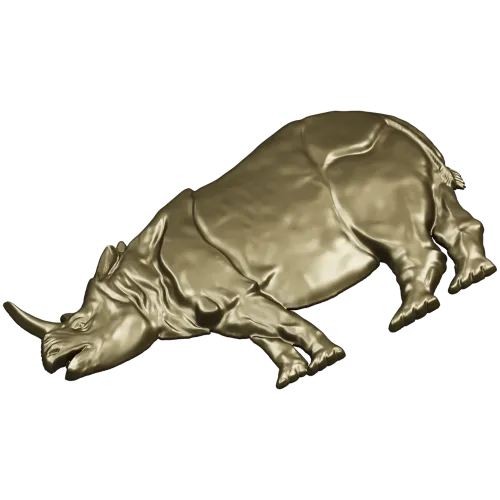 Рельефный носорог - 3D модель STL для ЧПУ