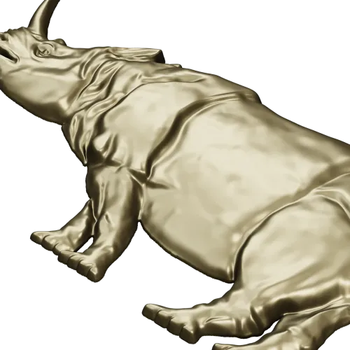 Рельефный носорог - 3D модель STL для ЧПУ