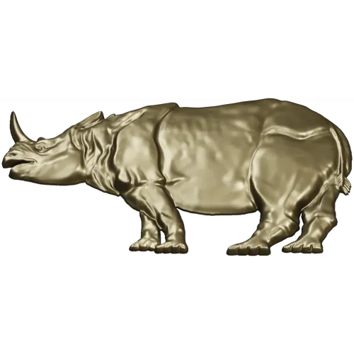 Рельефный носорог - 3D модель STL для ЧПУ