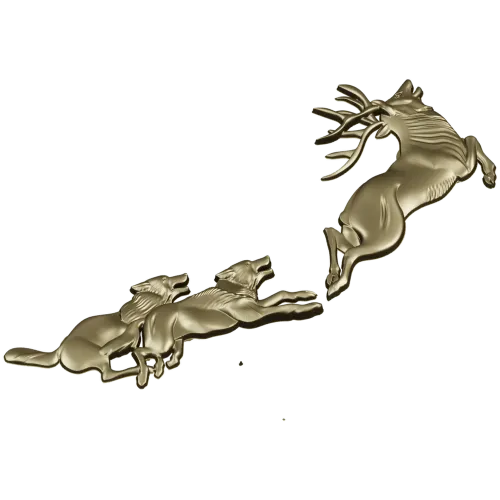 Охота на оленя - рельефная 3D модель STL для ЧПУ