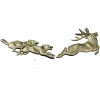 Охота на оленя - рельефная 3D модель STL для ЧПУ