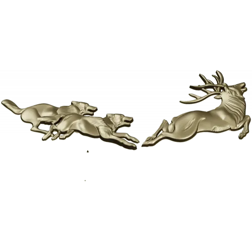 Охота на оленя - рельефная 3D модель STL для ЧПУ