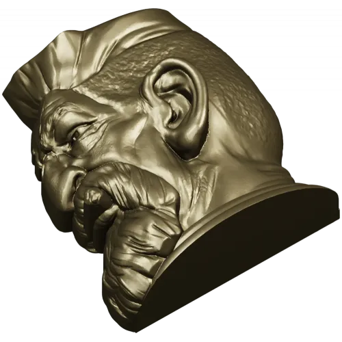 3D модель STL - Бородач-охотник (бюст)