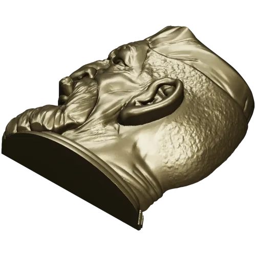 3D модель STL - Бородач-охотник (бюст)