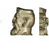 3D модель STL - Бородач-охотник (бюст)