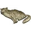 Fluffy Sitting Cat - CNC-ready STL Relief