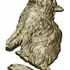 Fluffy Sitting Cat - CNC-ready STL Relief