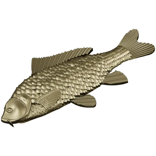 Рельефный карп для фрезеровки - STL 3D модель