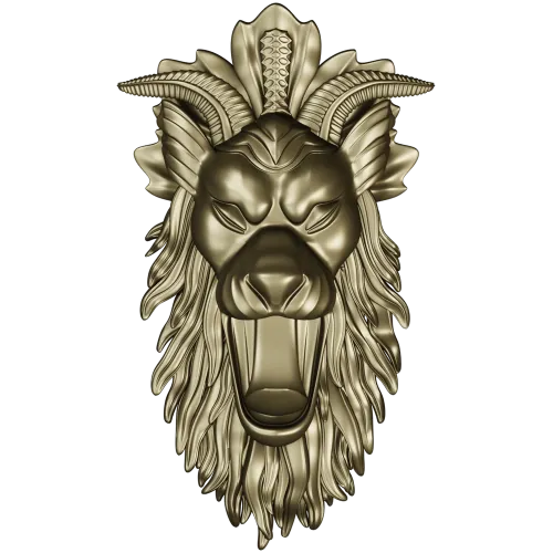 Mythic Chimera Head STL - High-Relief 3D Model for CNC