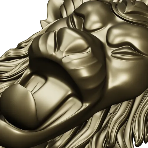Mythic Chimera Head STL - High-Relief 3D Model for CNC