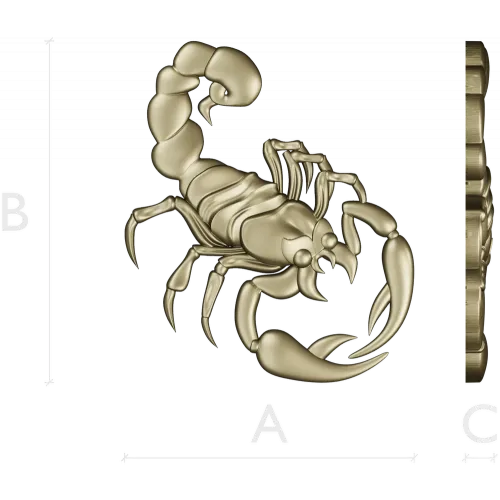 Scorpion 3D model STL for CNC router - Regal Scorpion