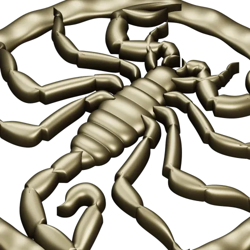Скорпион в круге - 3D модель в формате STL для ЧПУ