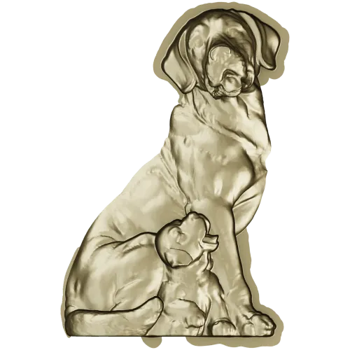 Devoted Retriever - detailed STL 3D model for CNC carving