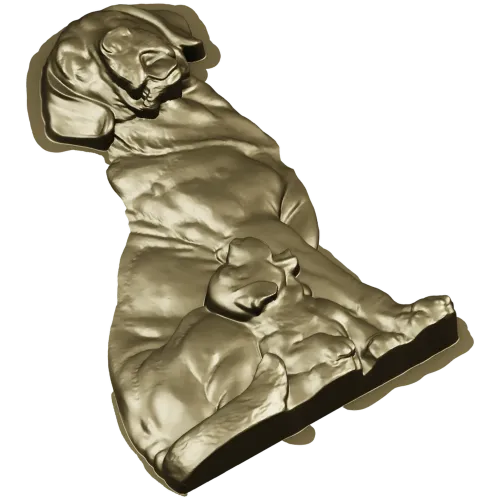 Devoted Retriever - detailed STL 3D model for CNC carving
