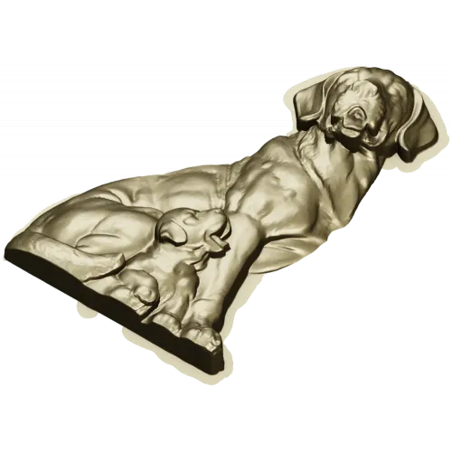Devoted Retriever - detailed STL 3D model for CNC carving