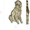 Sitting Dog Relief STL for CNC Wood Carving