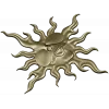 Sunface with Sunglasses - high-relief 3D STL model for CNC carving