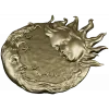 Solunar Embrace - Sun and Moon CNC STL Relief