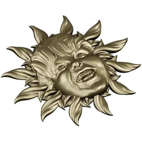 Radiant Sunling - Sun Face High-Relief STL