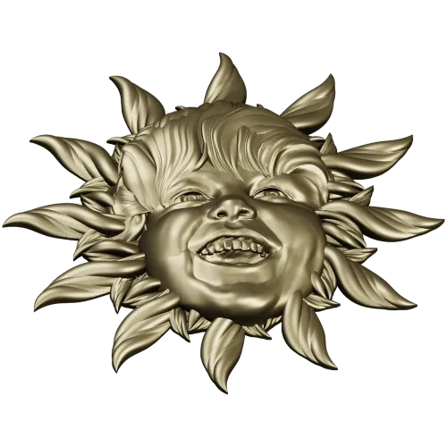 Radiant Sunling - Sun Face High-Relief STL