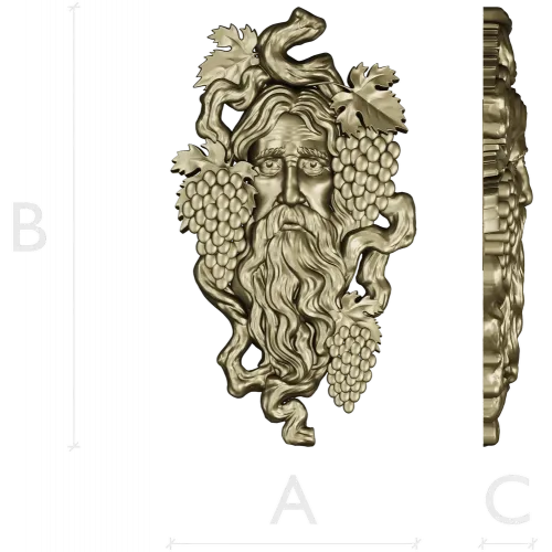 Elder of the Vine - detailed 3D STL model for CNC