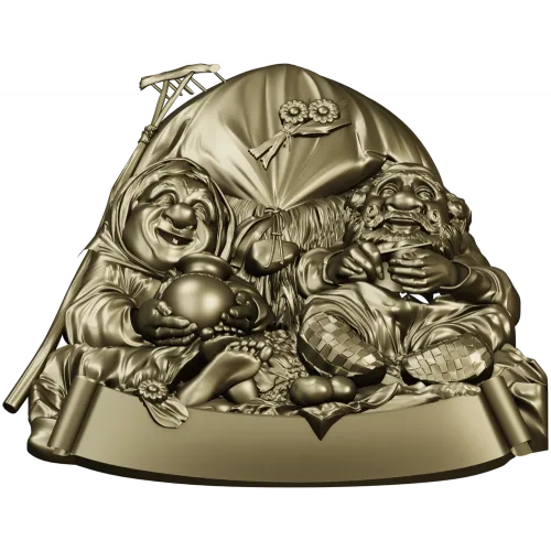 Старики под покрывалом - 3D модель STL для ЧПУ, рельефная панель