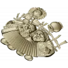 Sunny Accordion Elders - STL 3D model for CNC relief carving