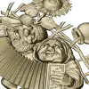 Sunny Accordion Elders - STL 3D model for CNC relief carving