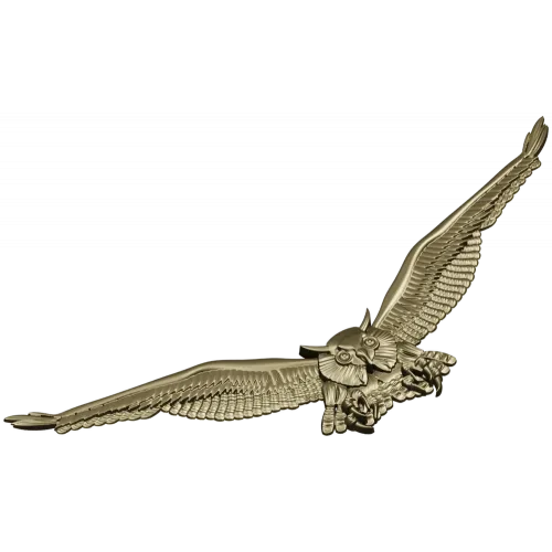 Owl in Flight - STL 3D model for CNC relief carving