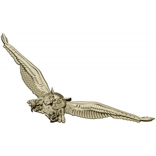 Owl in Flight - STL 3D model for CNC relief carving