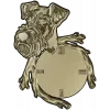 Detailed Dog-Themed Wall Clock STL 3D Model for CNC Milling