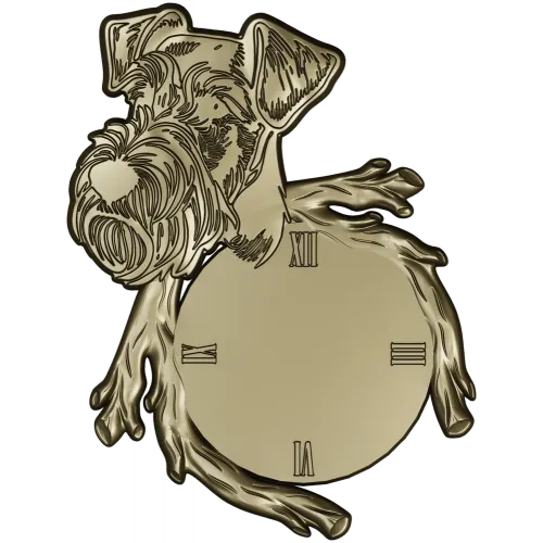 Detailed Dog-Themed Wall Clock STL 3D Model for CNC Milling