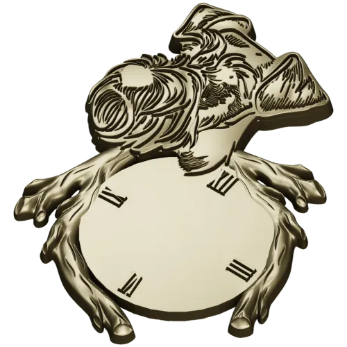 Detailed Dog-Themed Wall Clock STL 3D Model for CNC Milling