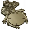 Detailed Dog-Themed Wall Clock STL 3D Model for CNC Milling