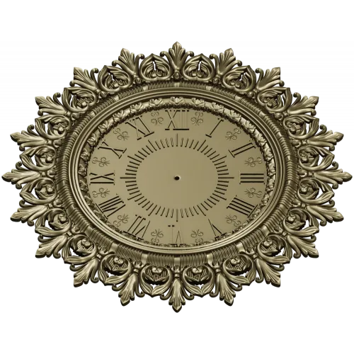 Ornate Classic Clock Face STL Model for CNC Milling