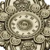Ornate Clock Face Rosette 3D Model STL for CNC Milling