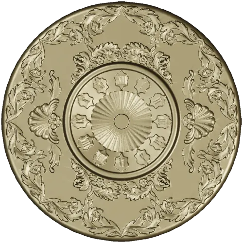 Regal Sunburst Medallion 3D STL Model for CNC Milling