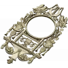 Неоклассическая 3D модель часов в формате STL для ЧПУ - картуш с лирой