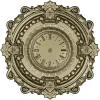 Ornate Baroque Wall Clock 3D Model for CNC Milling