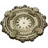 Ornate Baroque Wall Clock 3D Model for CNC Milling