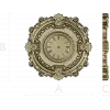 Ornate Baroque Wall Clock 3D Model for CNC Milling
