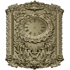 Ornate Baroque Clock Panel 3D STL Model for CNC Milling