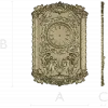 Ornate Baroque Clock Panel 3D STL Model for CNC Milling