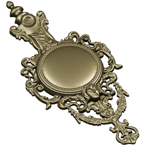 Ornate Renaissance Medallion Clock Frame 3D Model for CNC