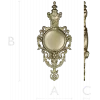 Ornate Renaissance Medallion Clock Frame 3D Model for CNC