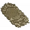 Ornate Floral Clock Face 3D Model for CNC