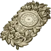 Ornate Floral Clock Face 3D Model for CNC