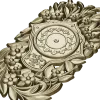 Ornate Floral Clock Face 3D Model for CNC