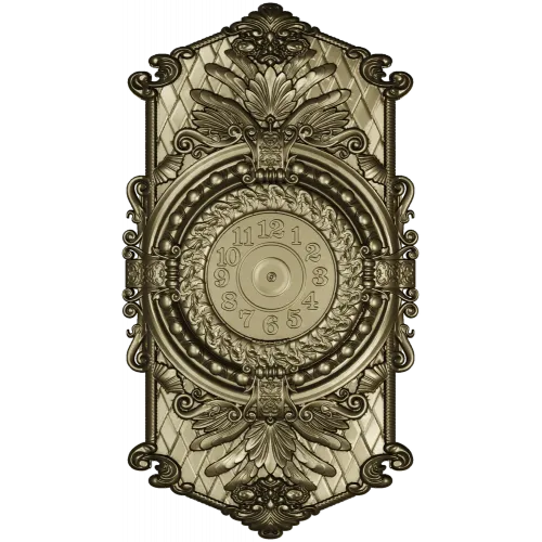 Ornate Hexagonal Decorative Clock Panel STL Model for CNC